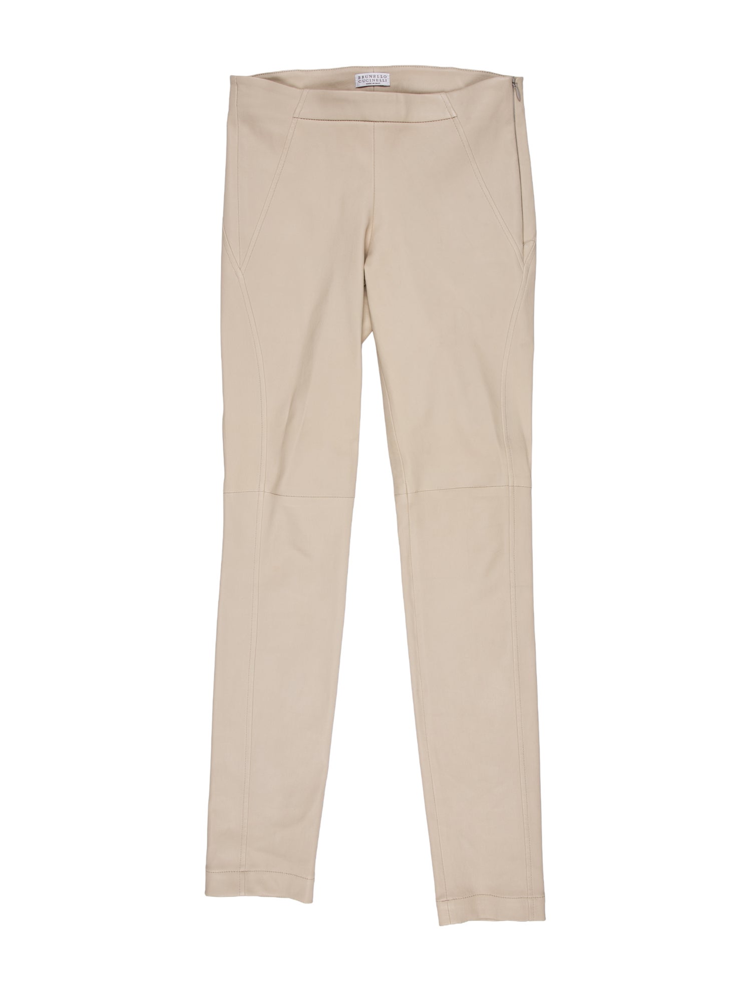 Brunello Cucinelli Leather Skinny Leg Pants