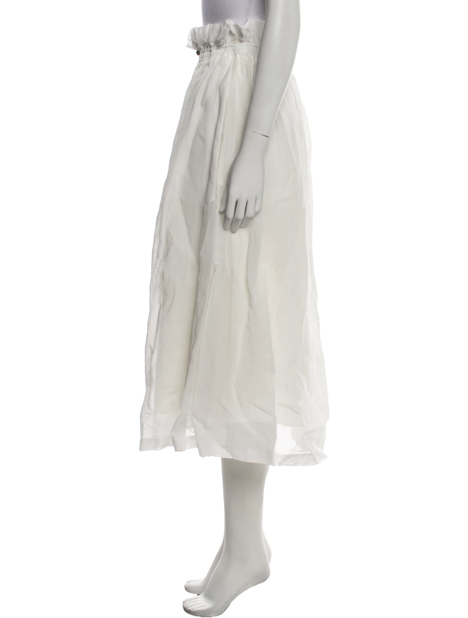 Brunello Cucinelli Ruffle Embellishment Midi Length Skirt w/ Tags