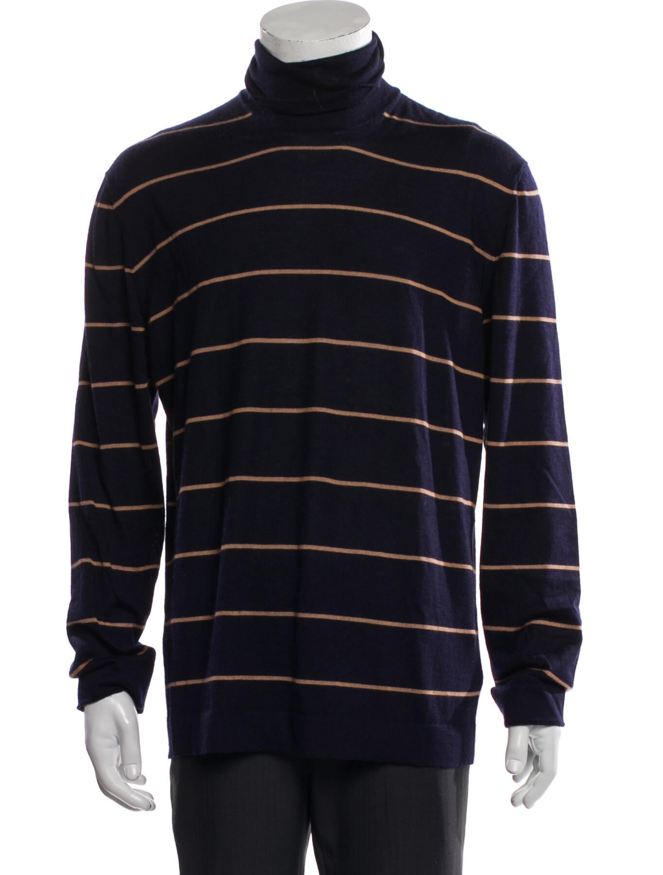 Brunello Cucinelli Striped Turtleneck Pullover