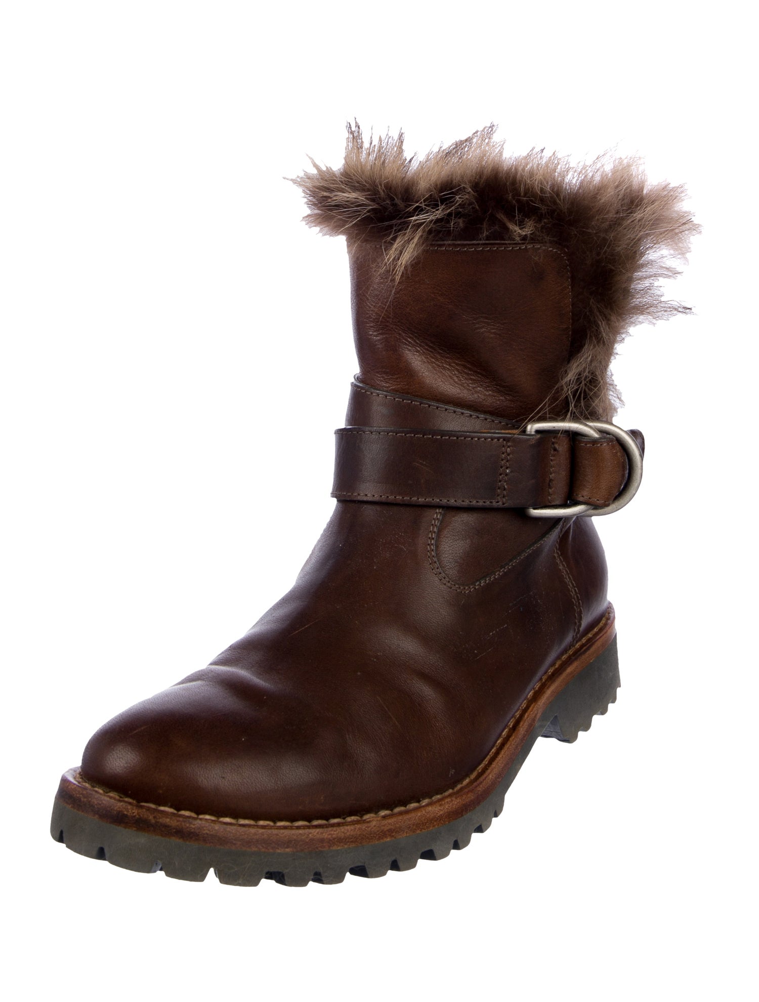 Brunello Cucinelli Leather Moto Boots