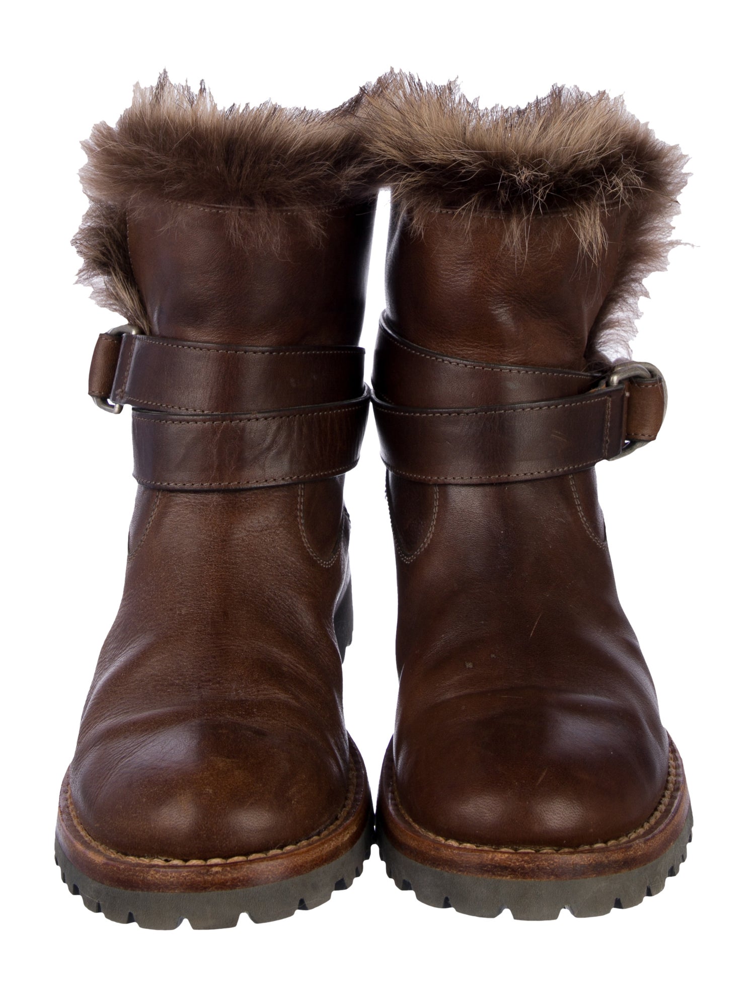 Brunello Cucinelli Leather Moto Boots