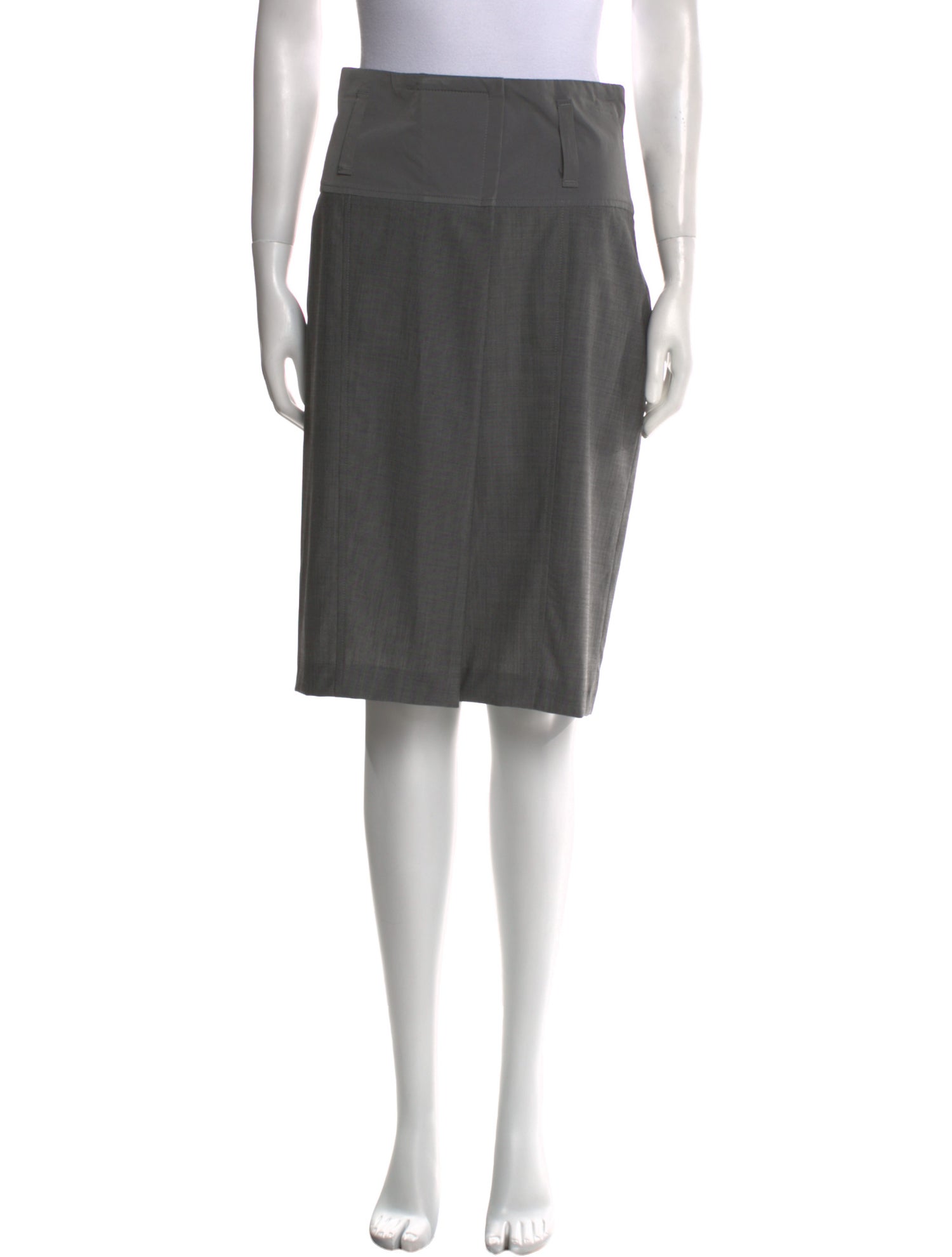 Brunello Cucinelli Virgin Wool Knee-Length Skirt
