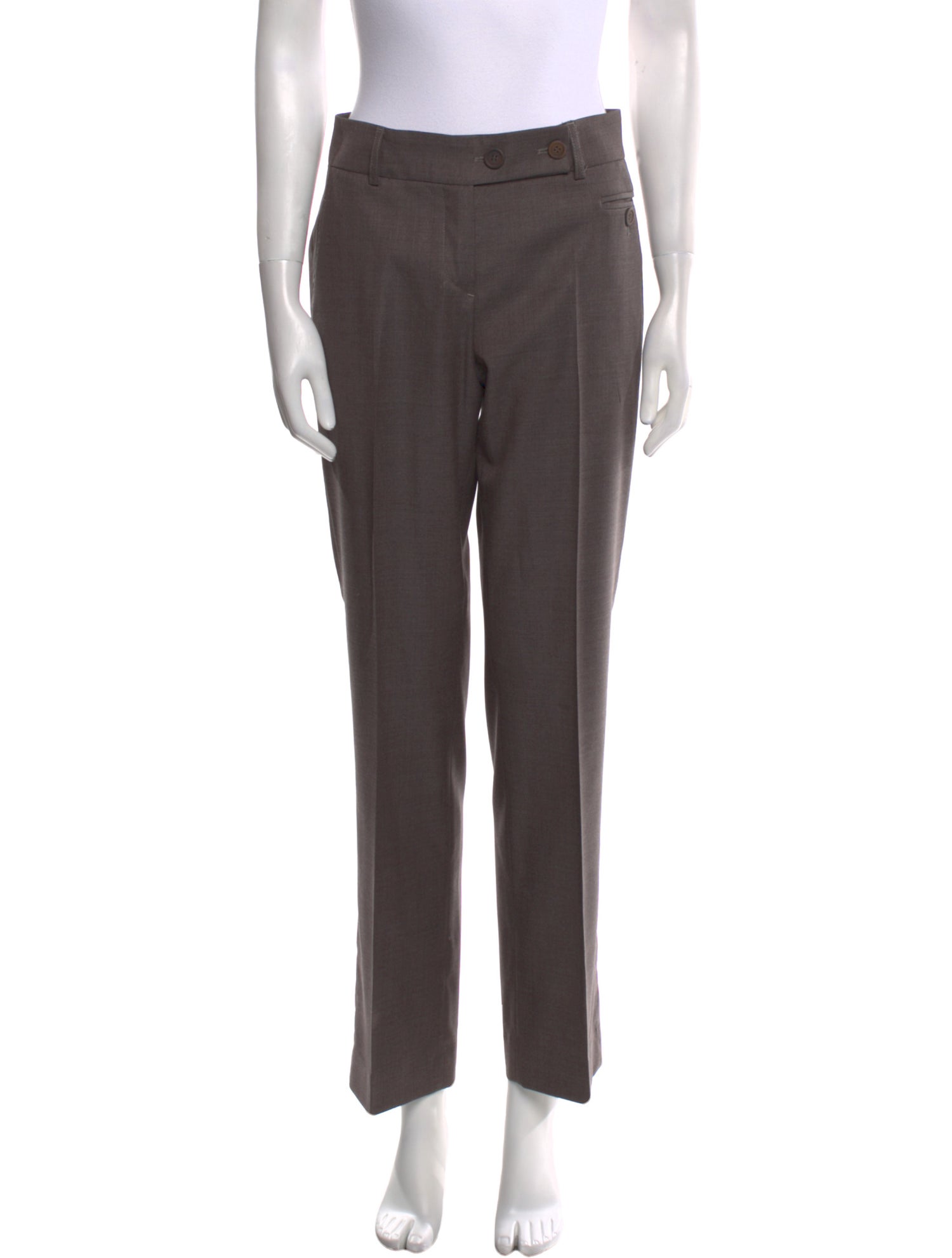 Brunello Cucinelli Virgin Wool Straight Leg Pants