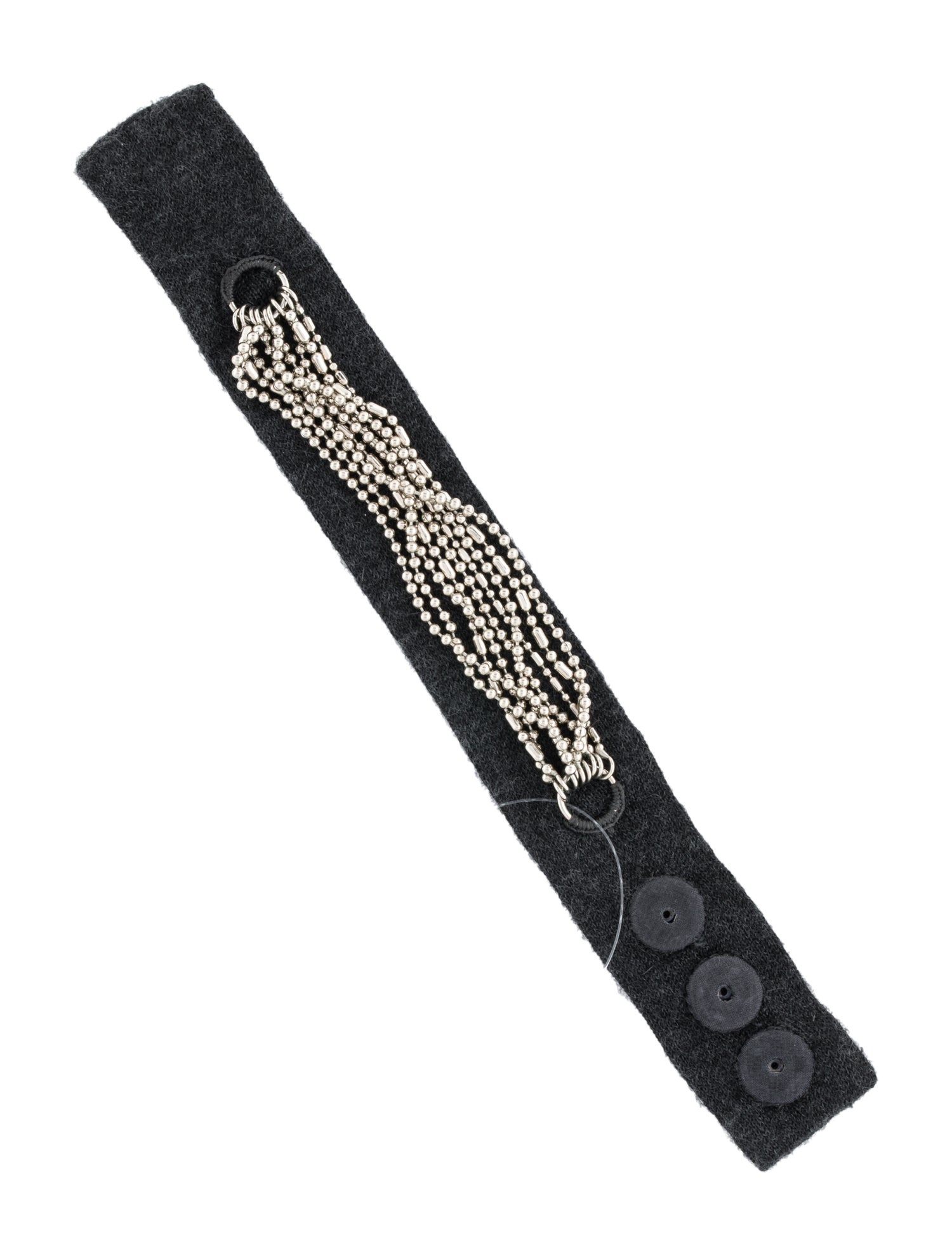 Brunello Cucinelli Cashmere Bead Chain Wrap Bracelet