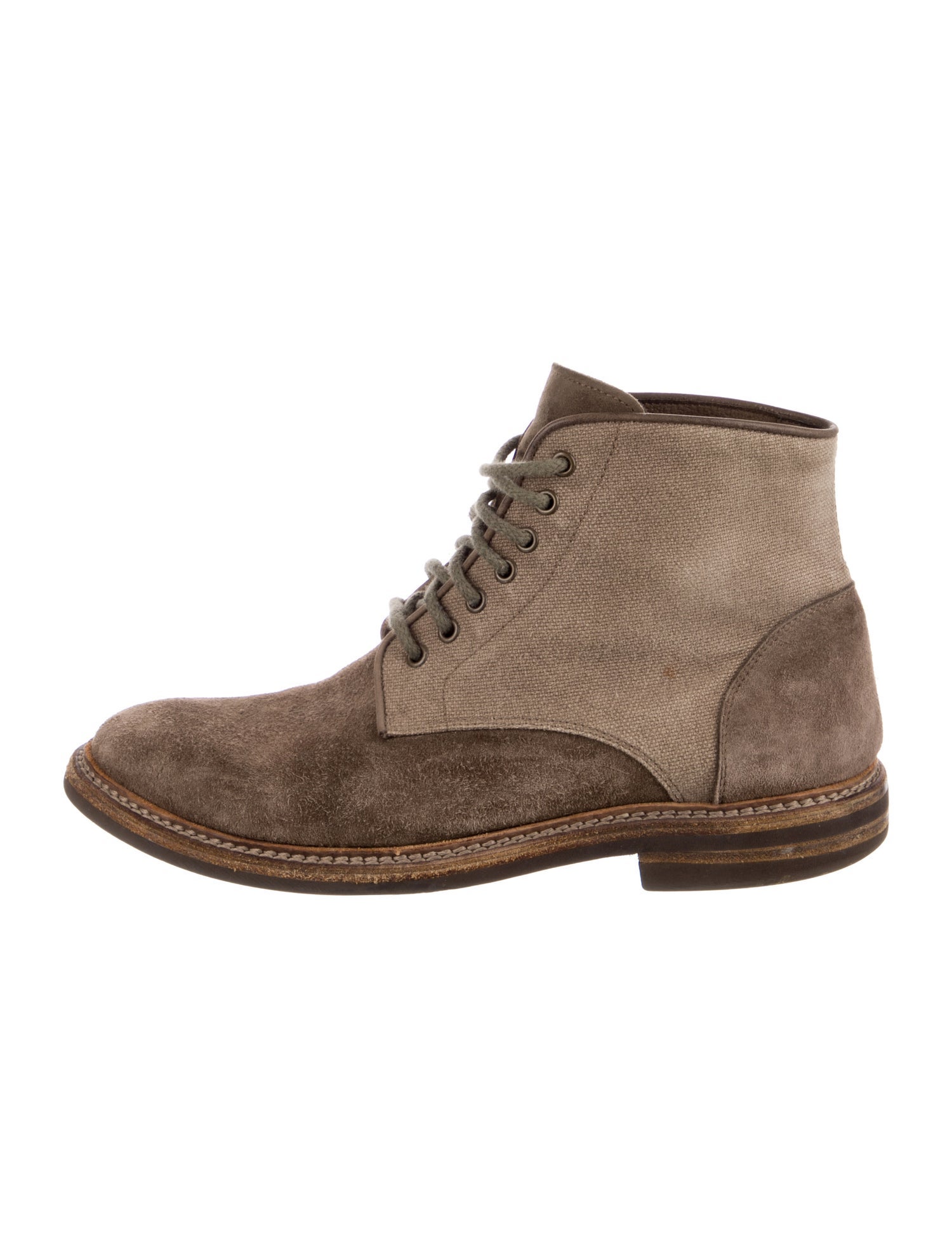 Brunello Cucinelli Suede Lace-Up Boots