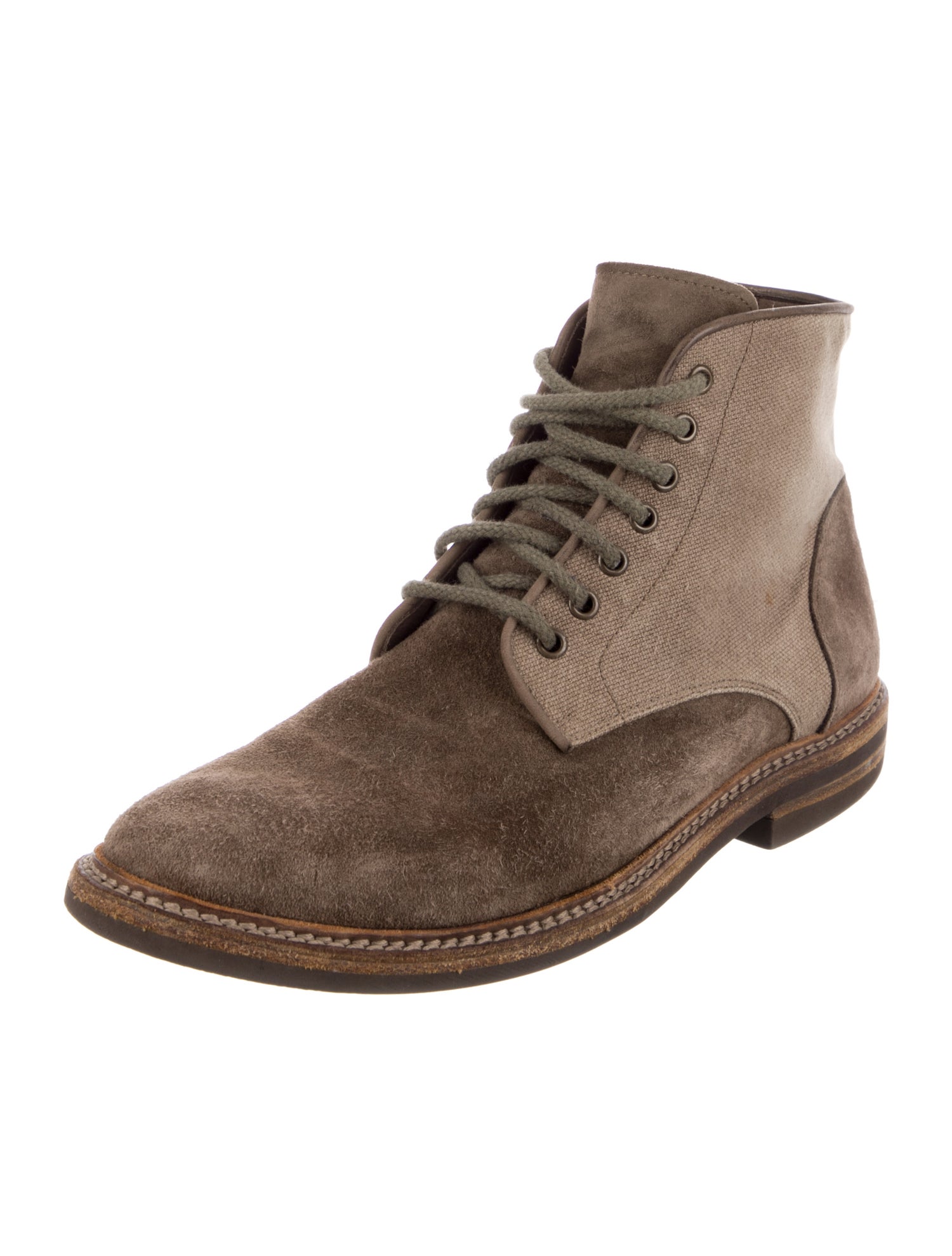 Brunello Cucinelli Suede Lace-Up Boots