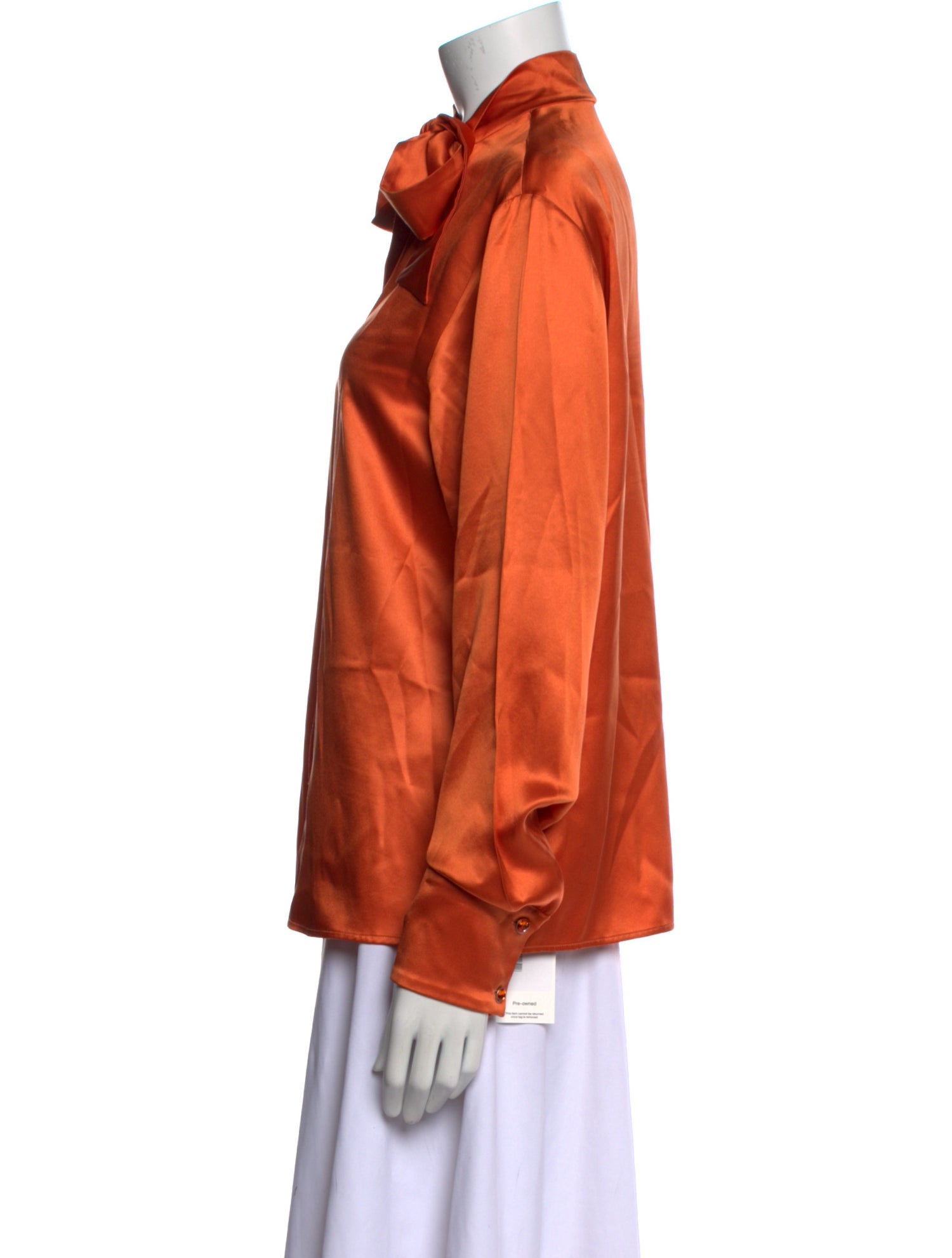 Bottega Veneta Silk Mock Neck Button-Up Top