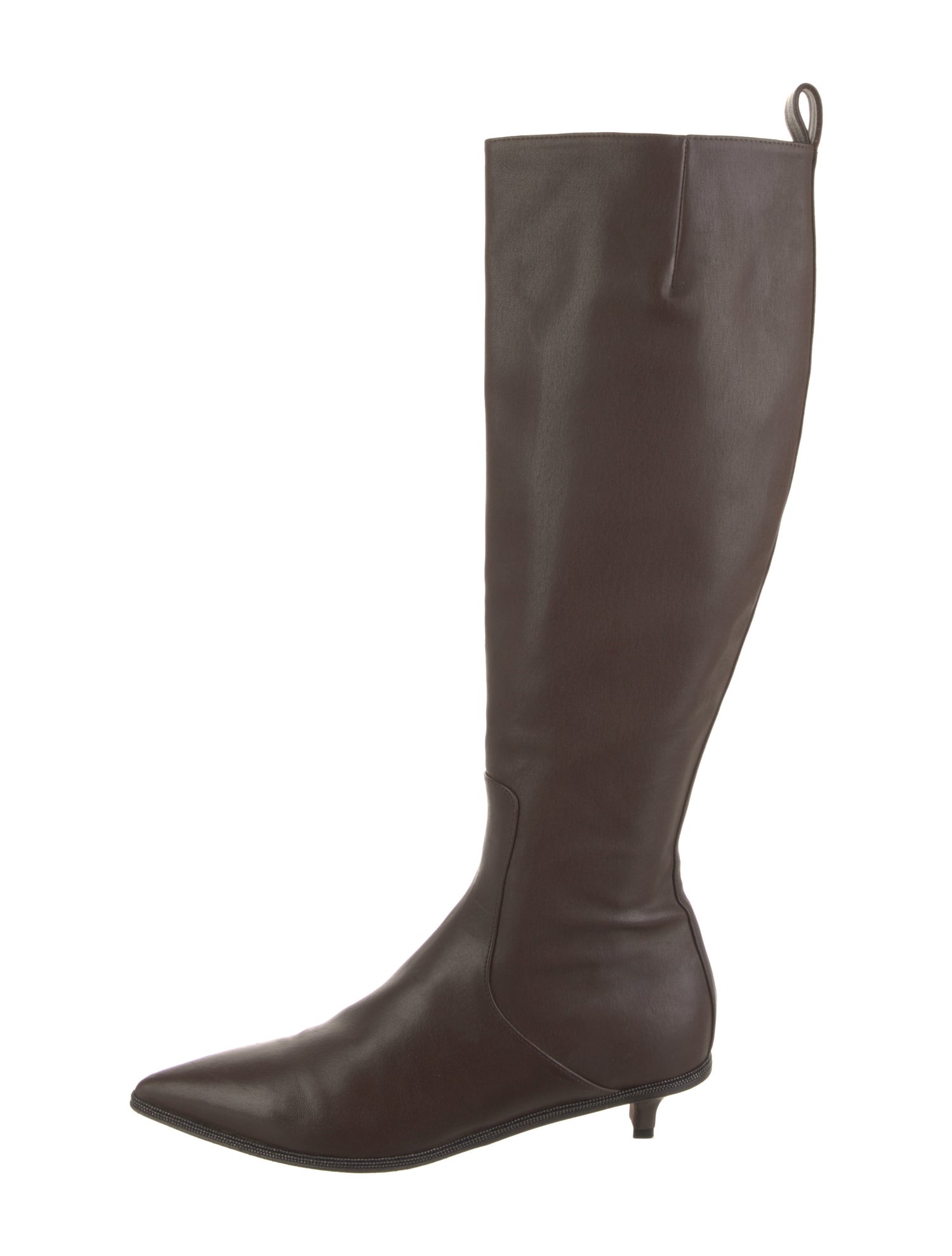 Brunello Cucinelli Monili Leather Boots