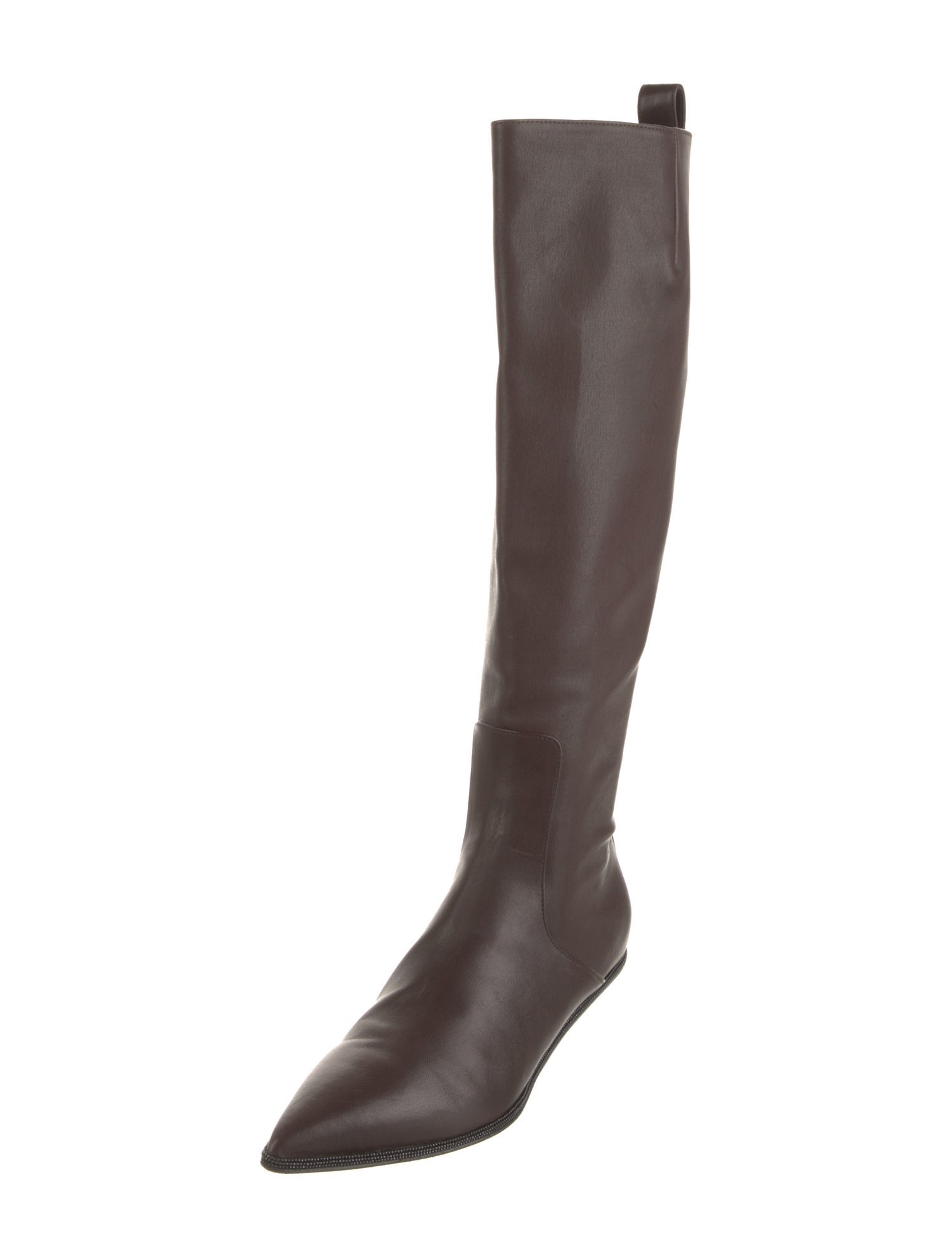 Brunello Cucinelli Monili Leather Boots