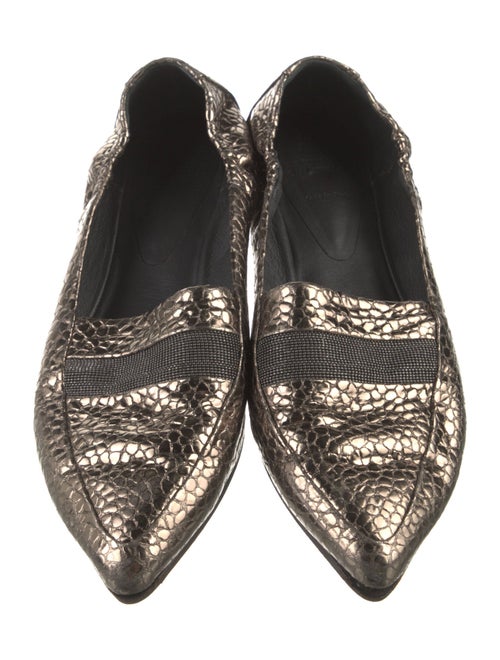 Brunello Cucinelli Monili Leather Loafers