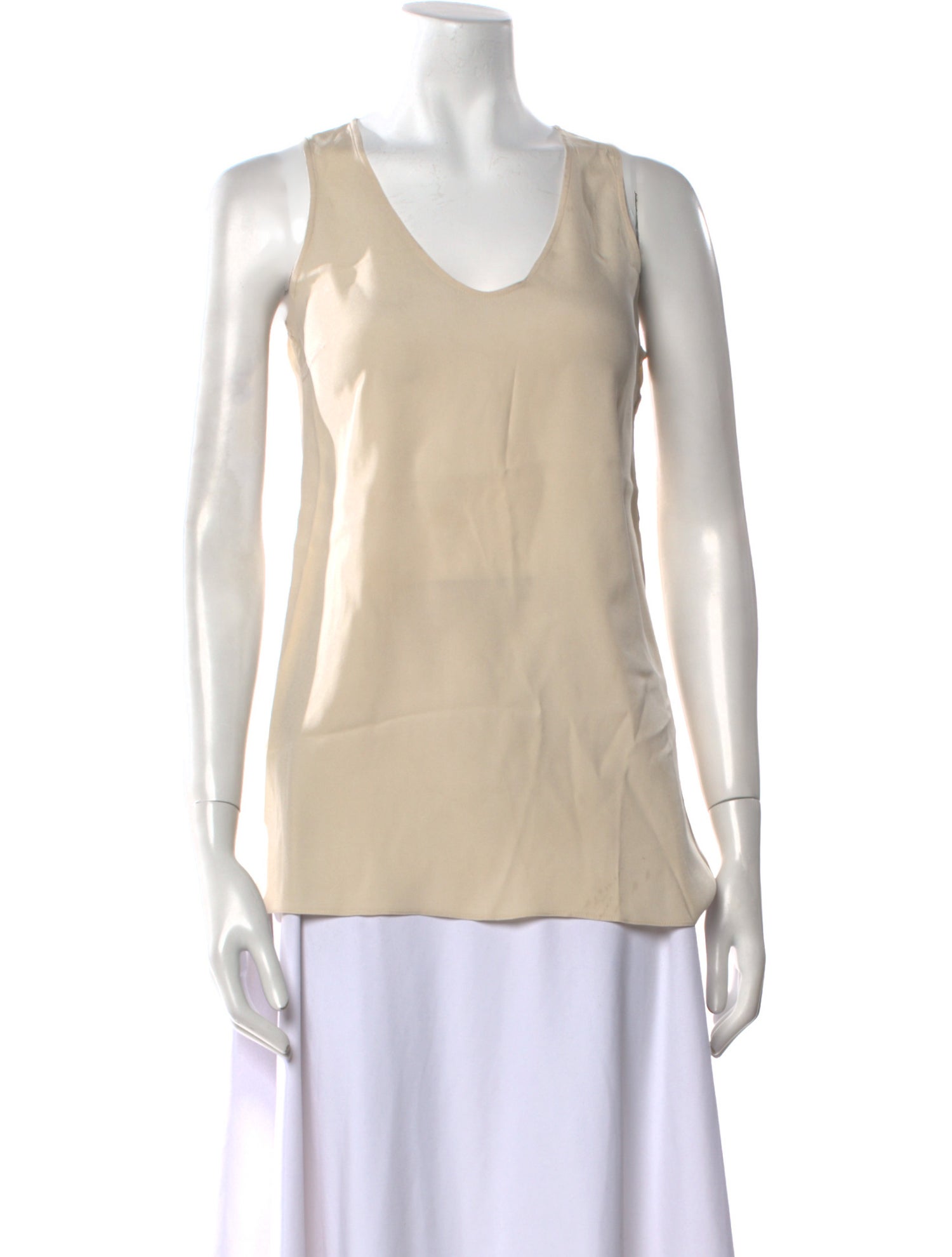 Brunello Cucinelli Silk Scoop Neck Top
