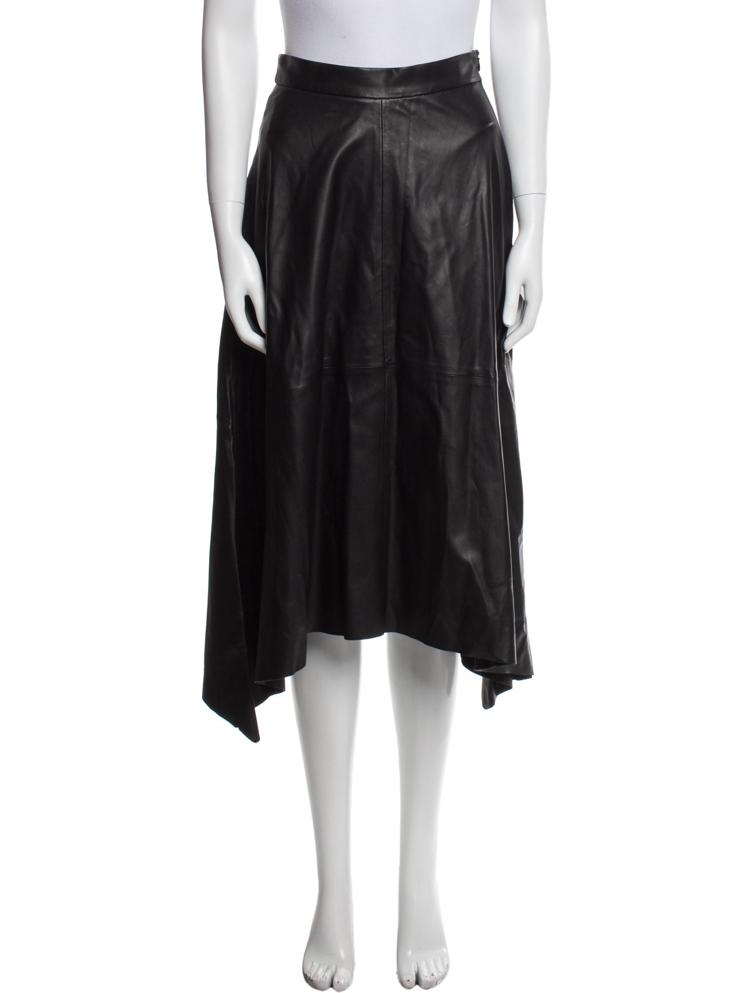 Brunello Cucinelli Leather Knee-Length Skirt w/ Tags