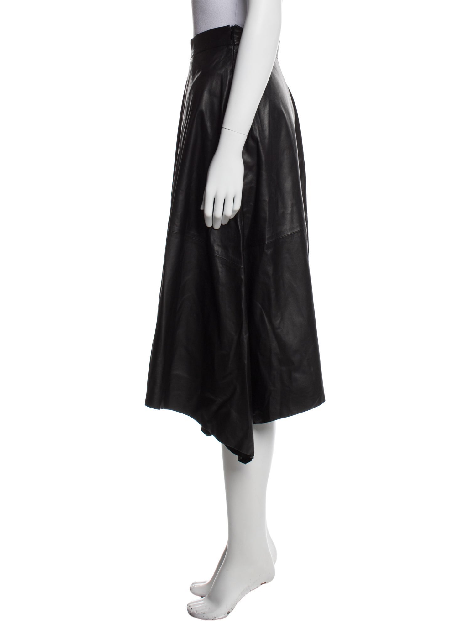 Brunello Cucinelli Leather Knee-Length Skirt w/ Tags