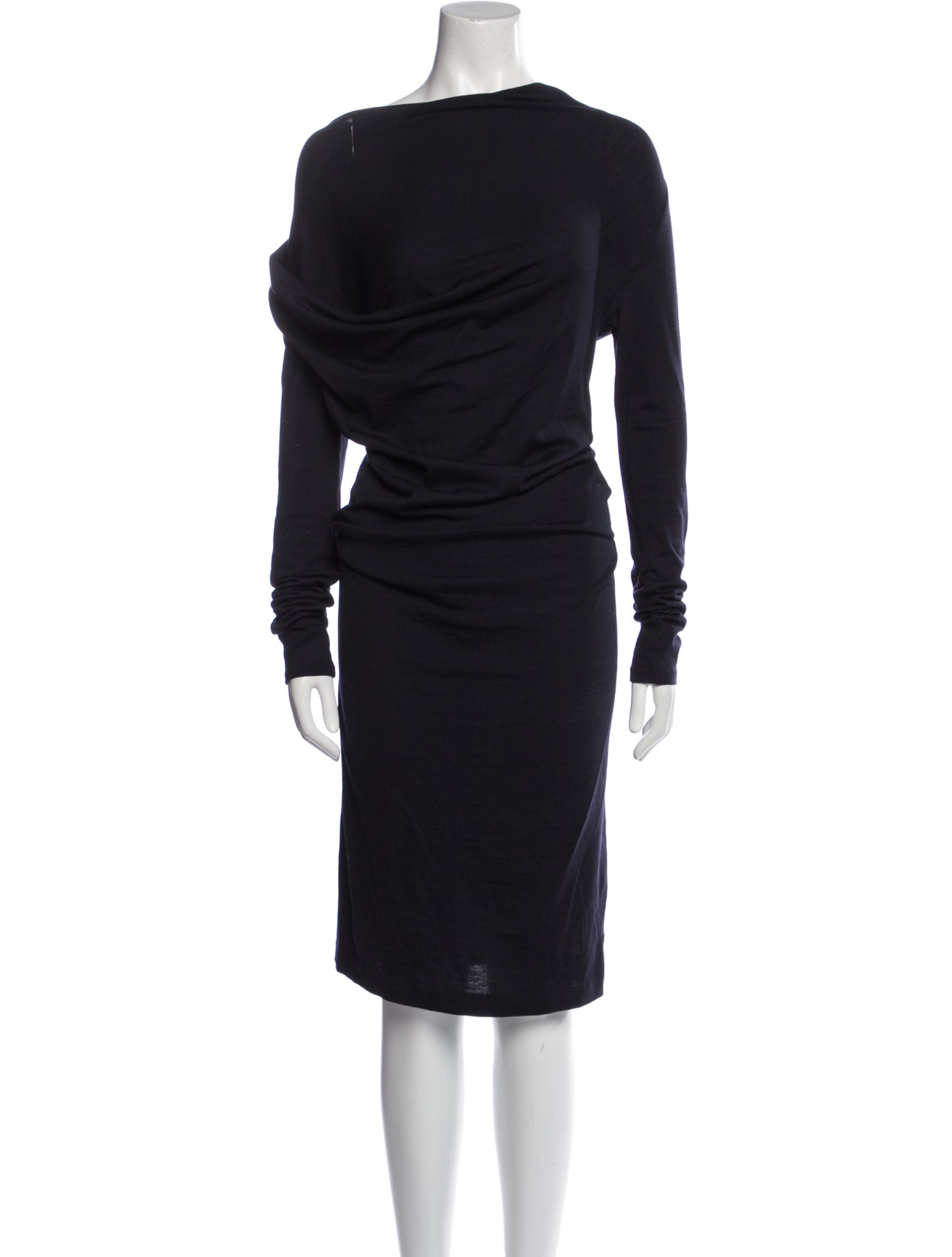 Brunello Cucinelli Cowl Neck Midi Length Dress