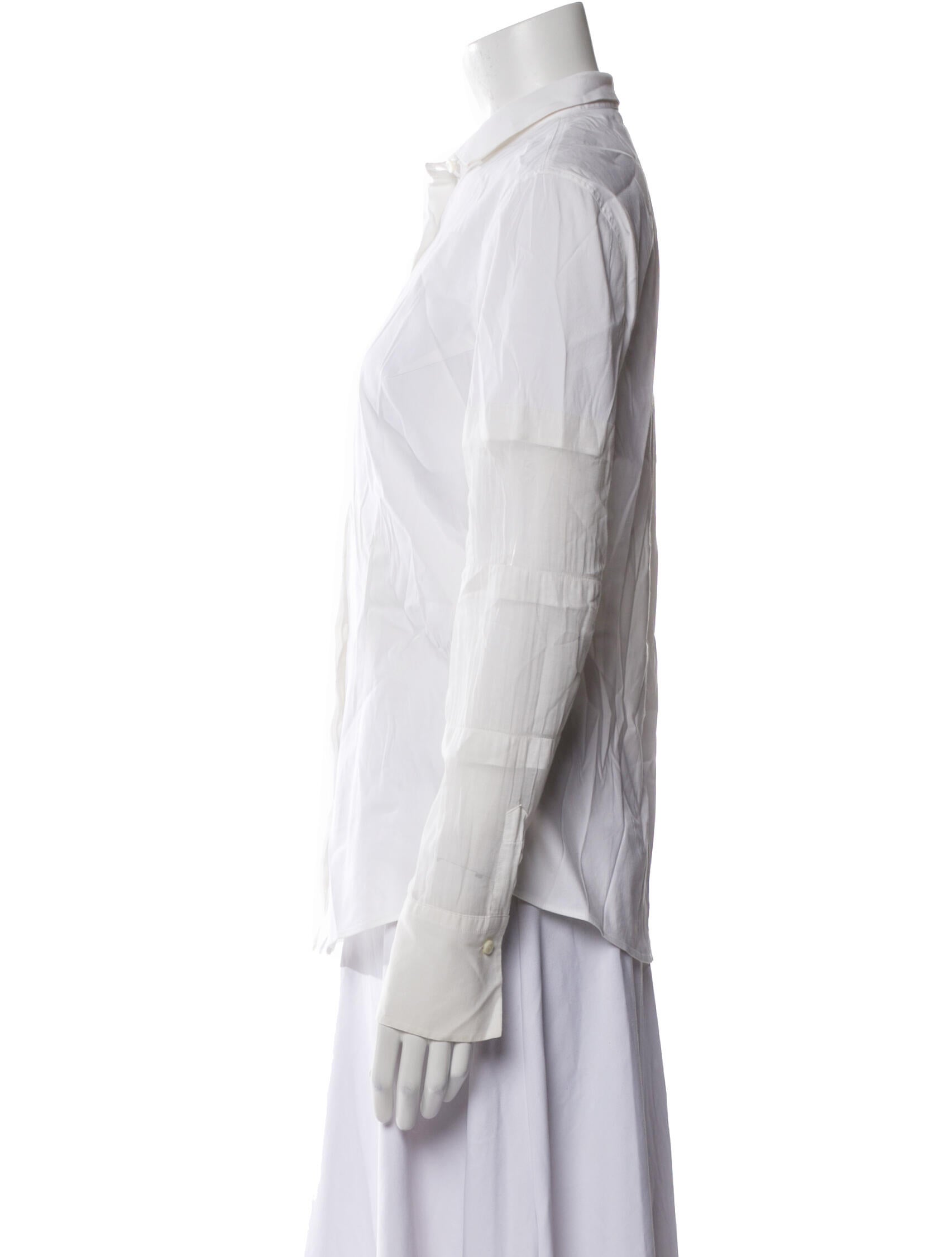 Brunello Cucinelli Long Sleeve Button-Up Top