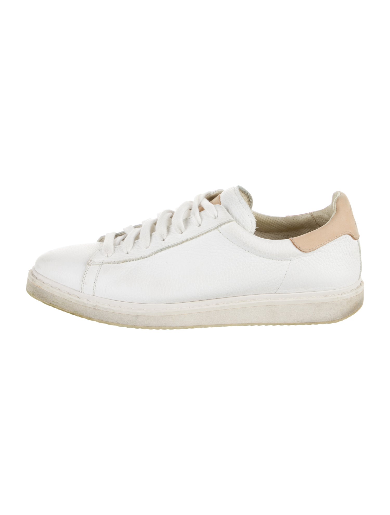 Brunello Cucinelli Leather Colorblock Pattern Sneakers