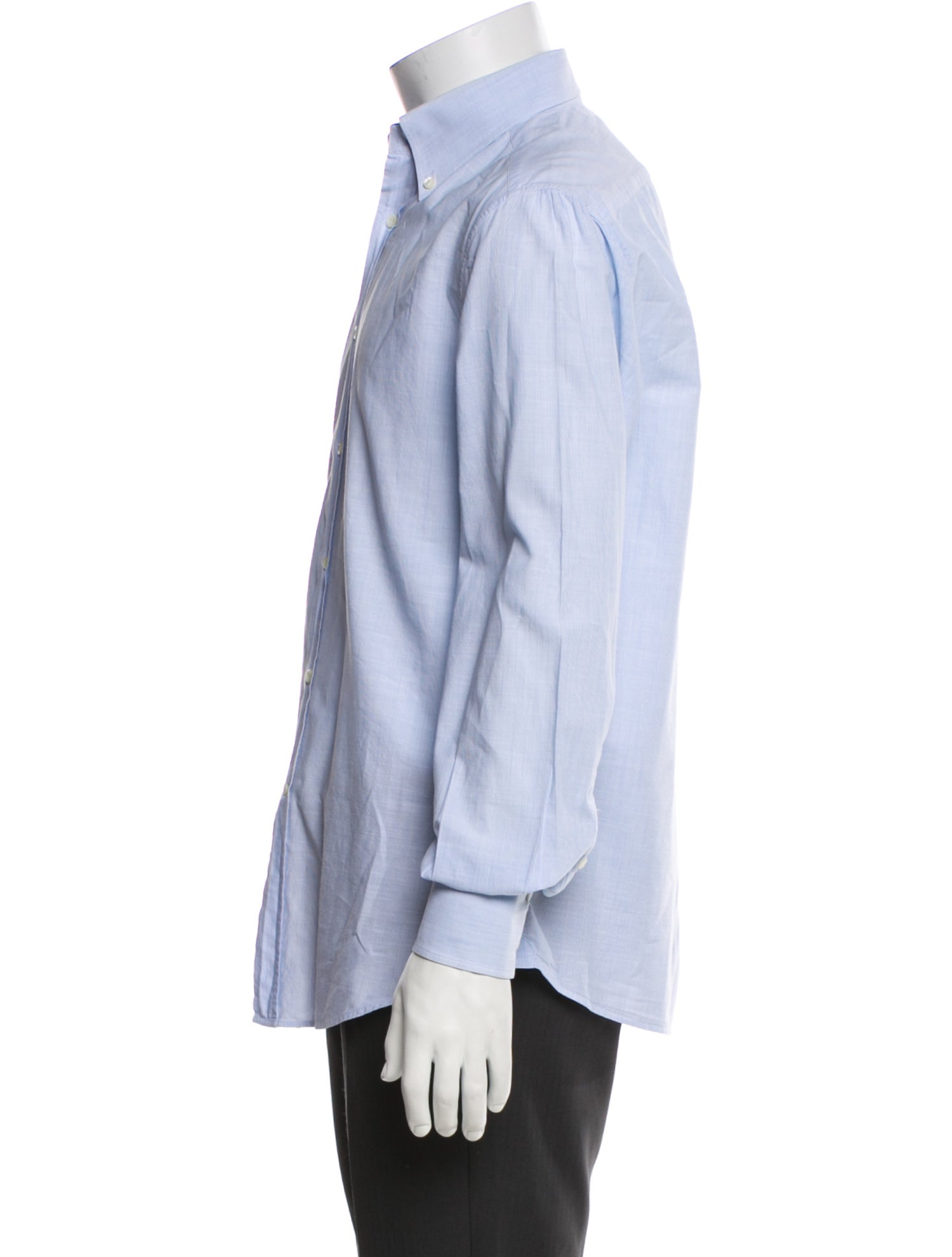 Brunello Cucinelli Linen Striped Dress Shirt