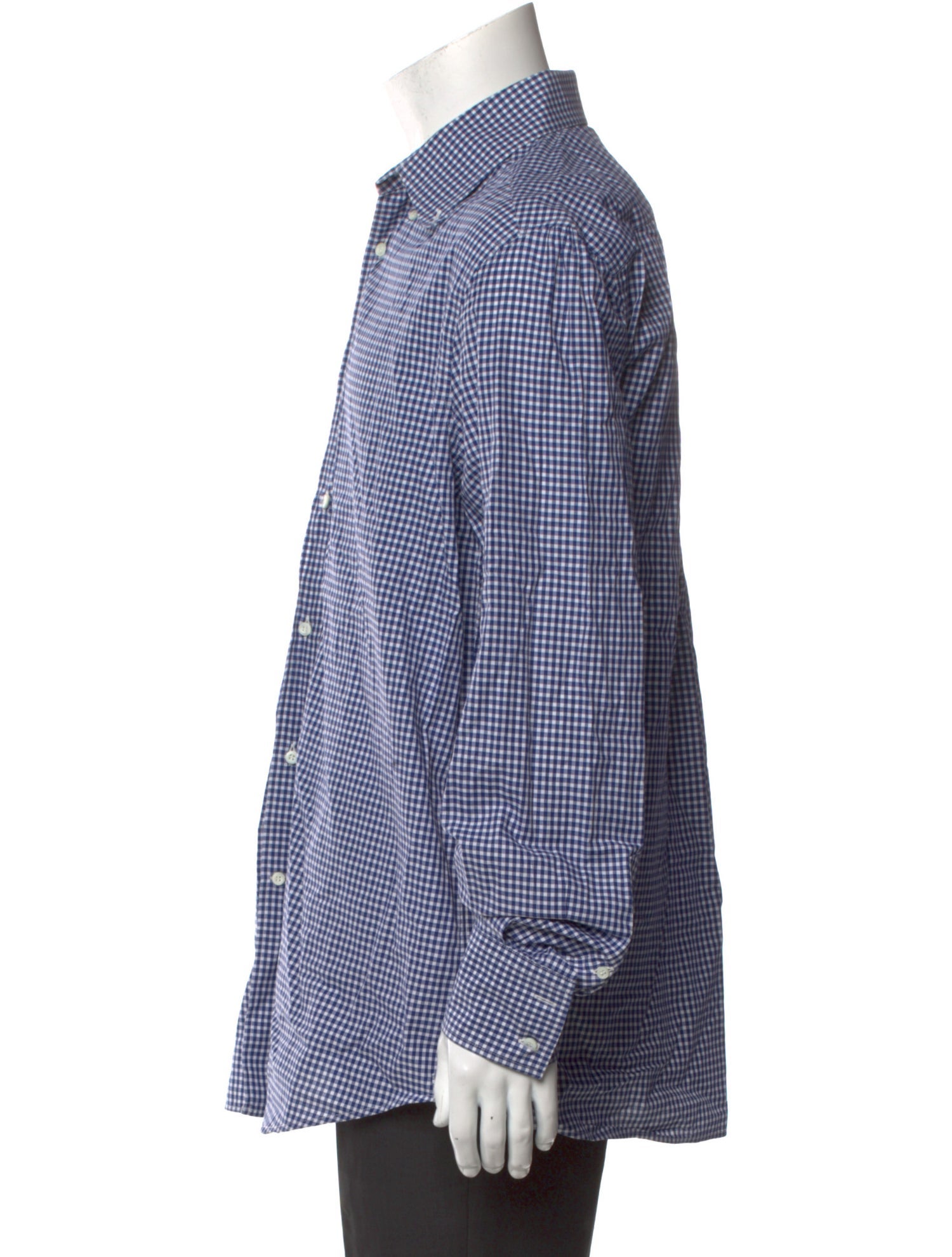 Brunello Cucinelli Plaid Print Long Sleeve Dress Shirt