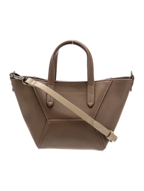 Brunello Cucinelli Leather Top Handle Bag