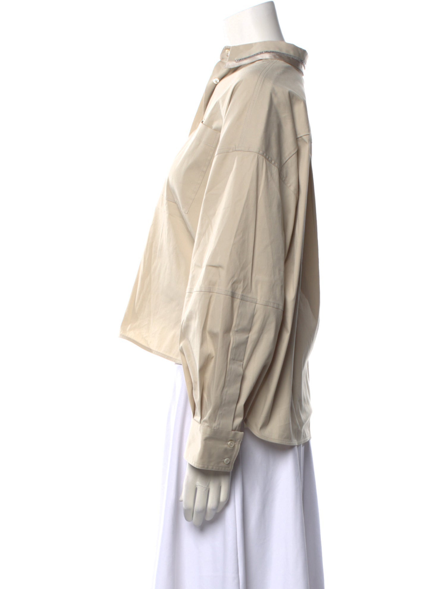 Brunello Cucinelli Long Sleeve Button-Up Top w/ Tags