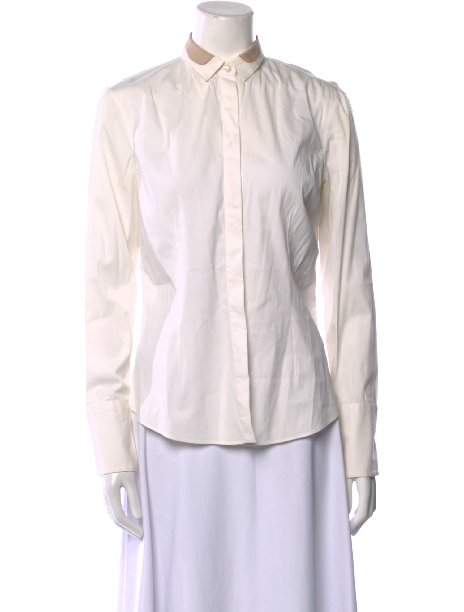 Brunello Cucinelli Long Sleeve Button-Up Top