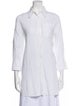 Brunello Cucinelli Striped Three-Quarter Sleeve Button-Up Top