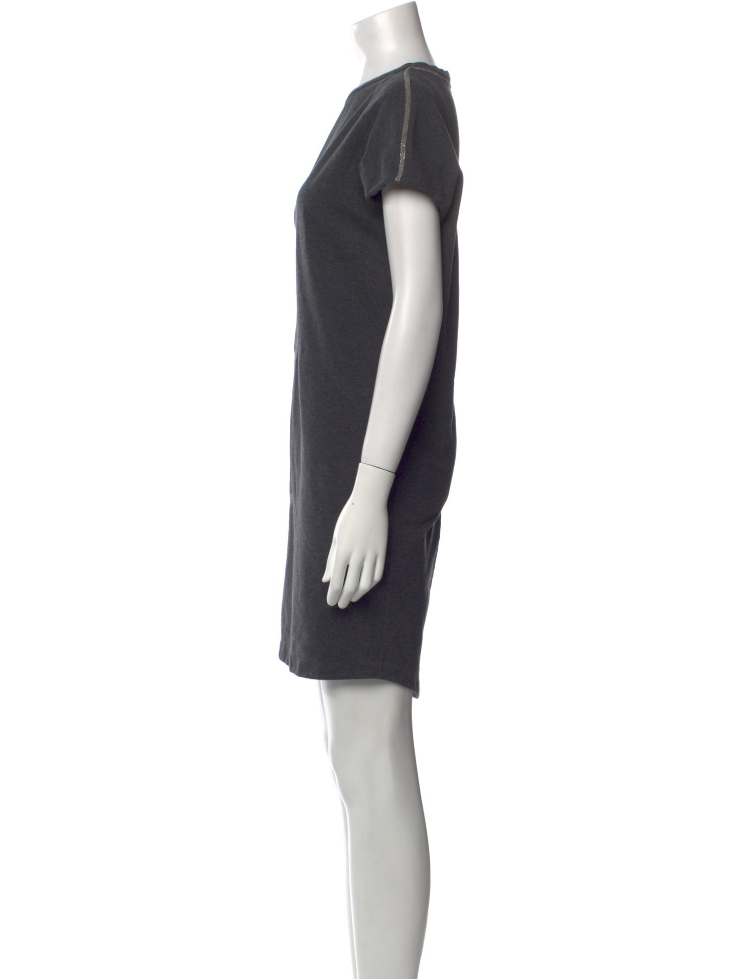 Brunello Cucinelli Crew Neck Mini Dress