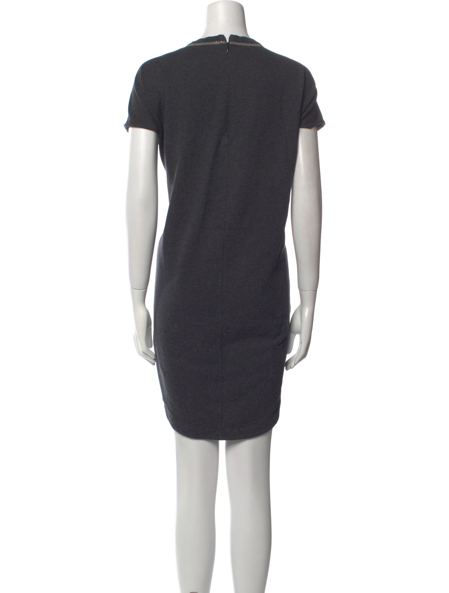 Brunello Cucinelli Crew Neck Mini Dress