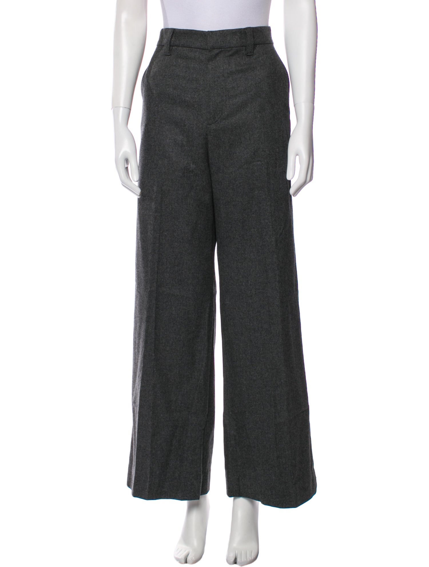 Brunello Cucinelli Virgin Wool Wide Leg Pants