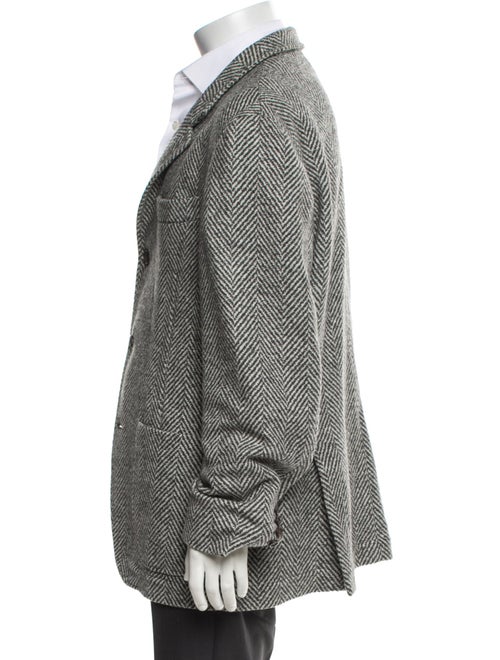 Brunello Cucinelli Cashmere Tweed Pattern Peacoat