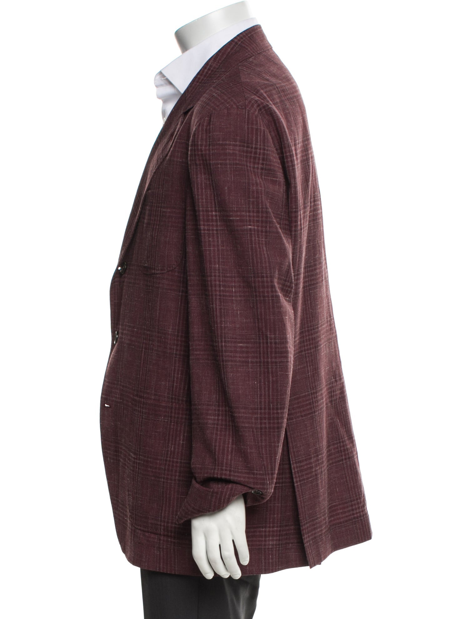 Brunello Cucinelli Virgin Wool Plaid Print Blazer