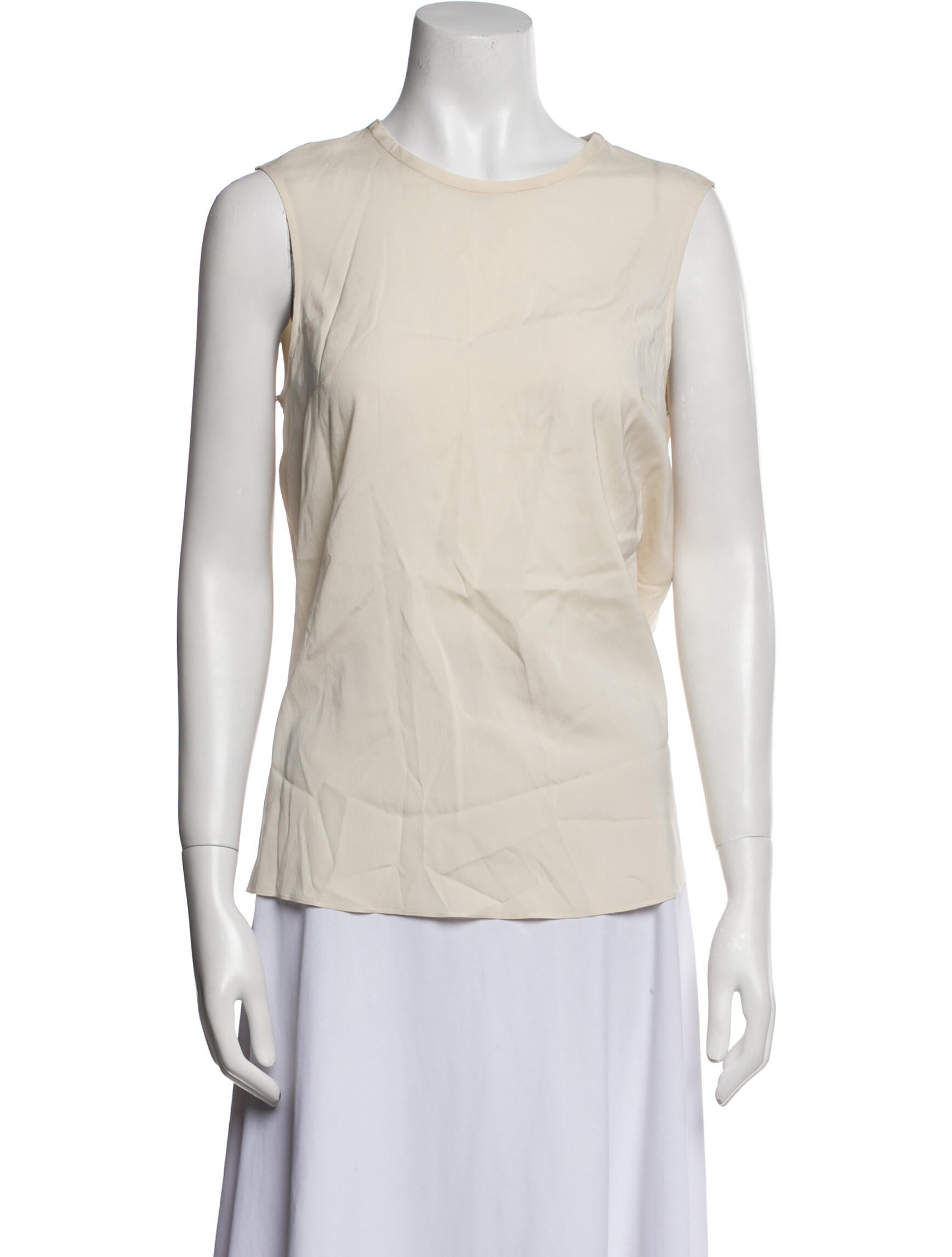 Brunello Cucinelli Silk Crew Neck Top