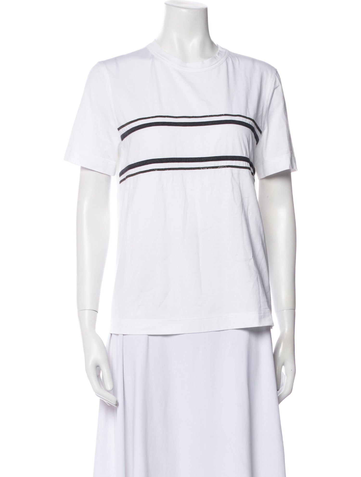 Brunello Cucinelli Graphic Print Crew Neck T-Shirt