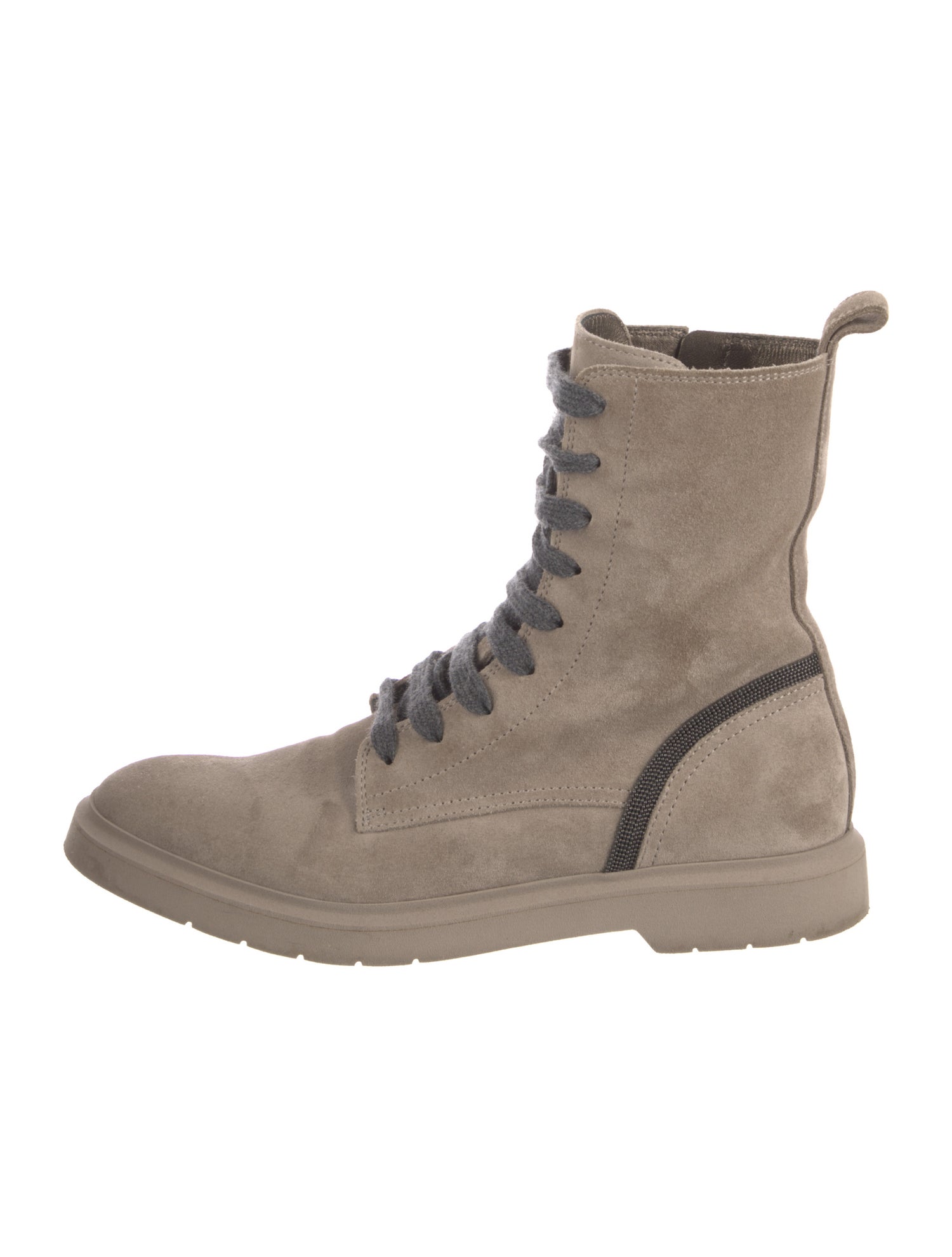 Brunello Cucinelli Suede Combat Boots
