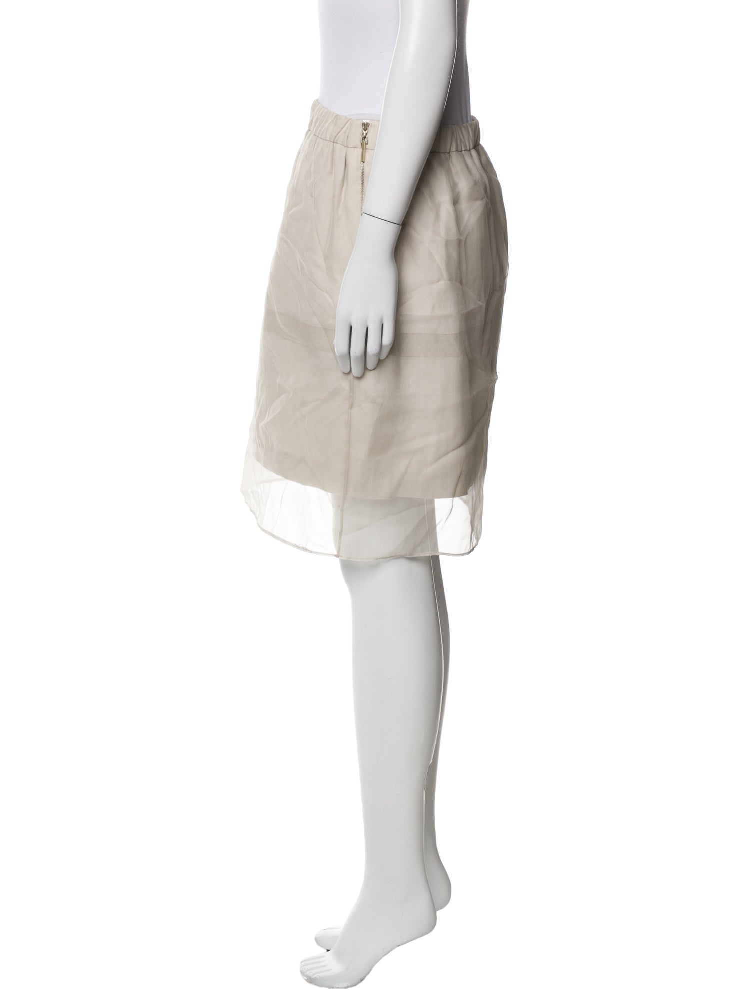 Brunello Cucinelli Silk Knee-Length Skirt