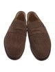 Brunello Cucinelli Suede Lasercut Accents Dress Loafers