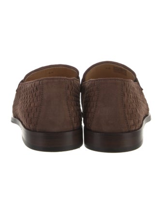 Brunello Cucinelli Suede Lasercut Accents Dress Loafers