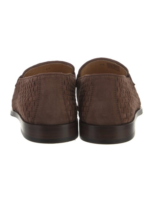 Brunello Cucinelli Suede Lasercut Accents Dress Loafers