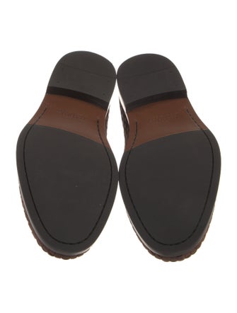 Brunello Cucinelli Suede Lasercut Accents Dress Loafers