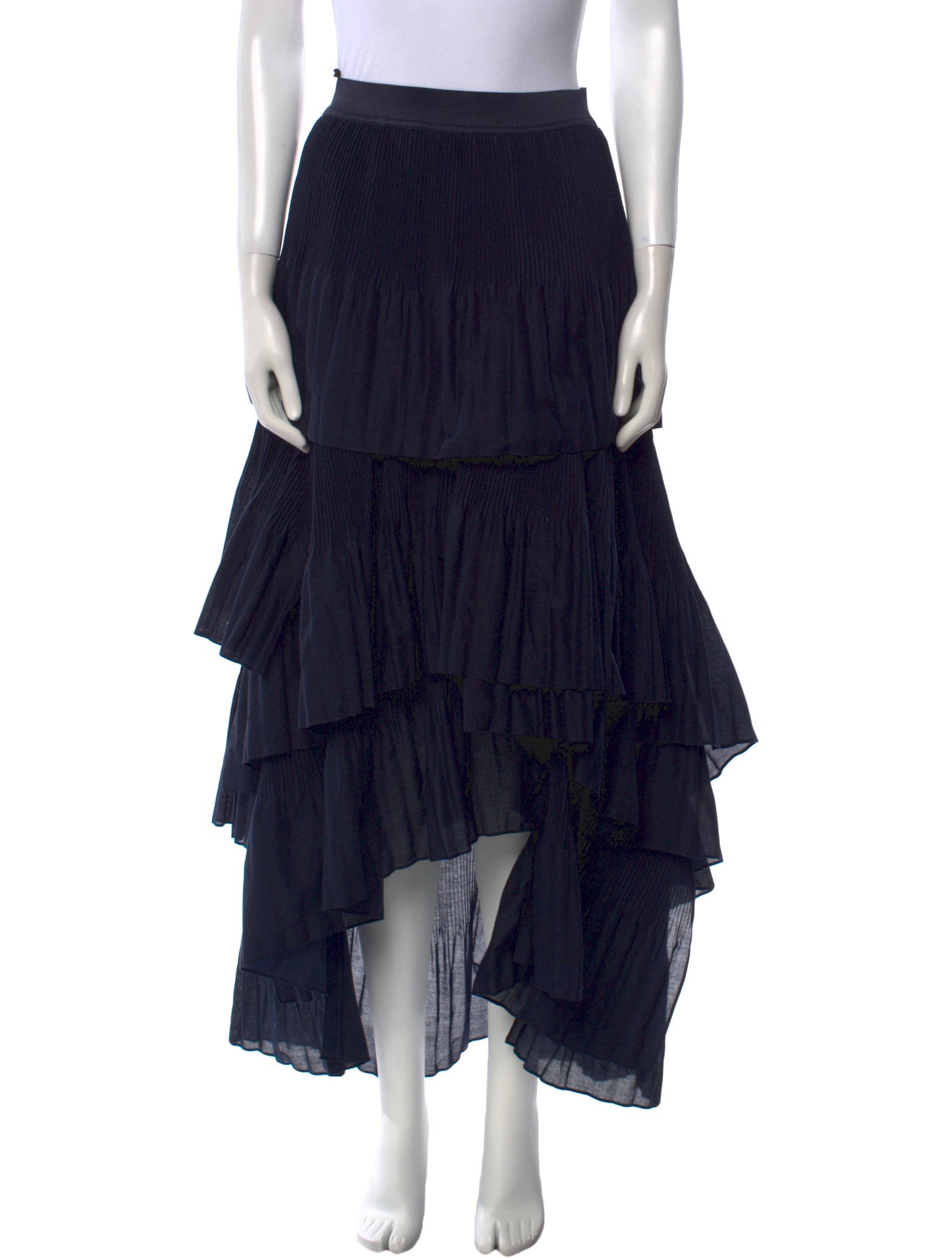 Brunello Cucinelli Ruffle Embellishment Midi Length Skirt