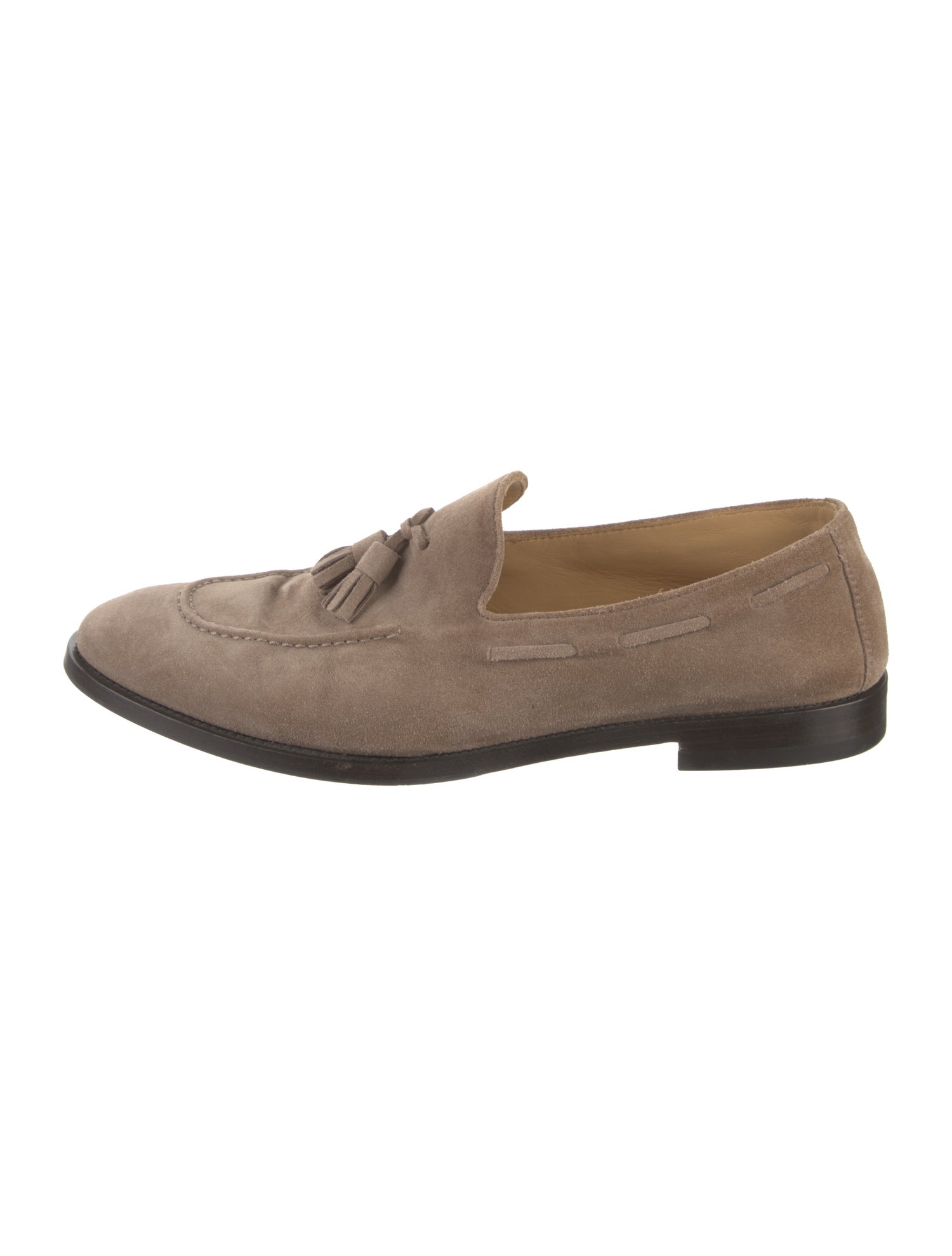 Brunello Cucinelli Suede Tassel Accents Loafers