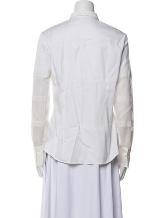 Brunello Cucinelli Long Sleeve Button-Up Top