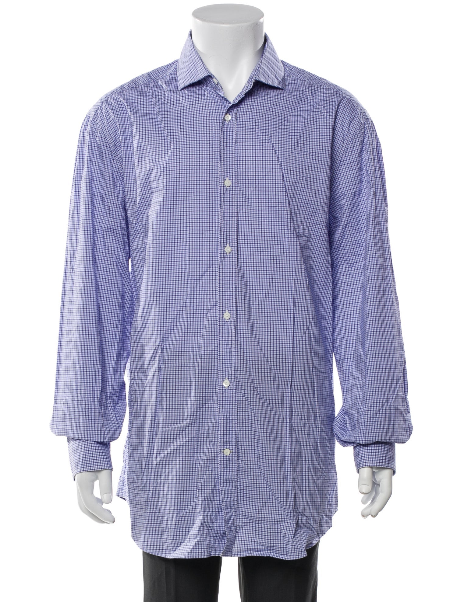 Brunello Cucinelli Plaid Print Long Sleeve Shirt