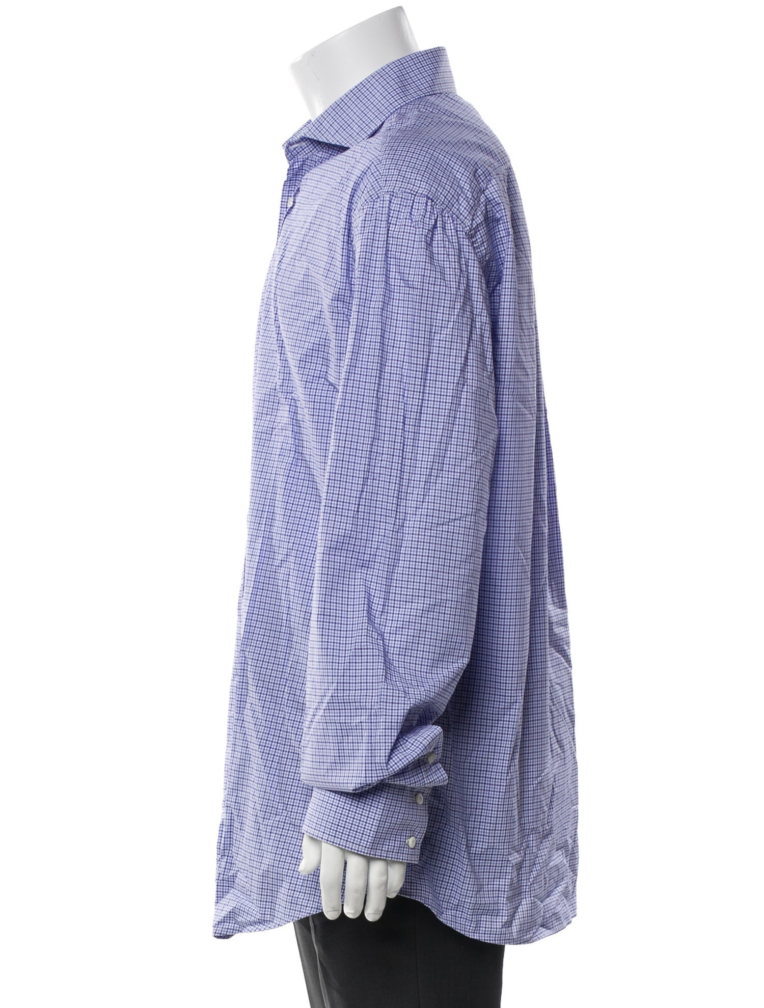 Brunello Cucinelli Plaid Print Long Sleeve Shirt