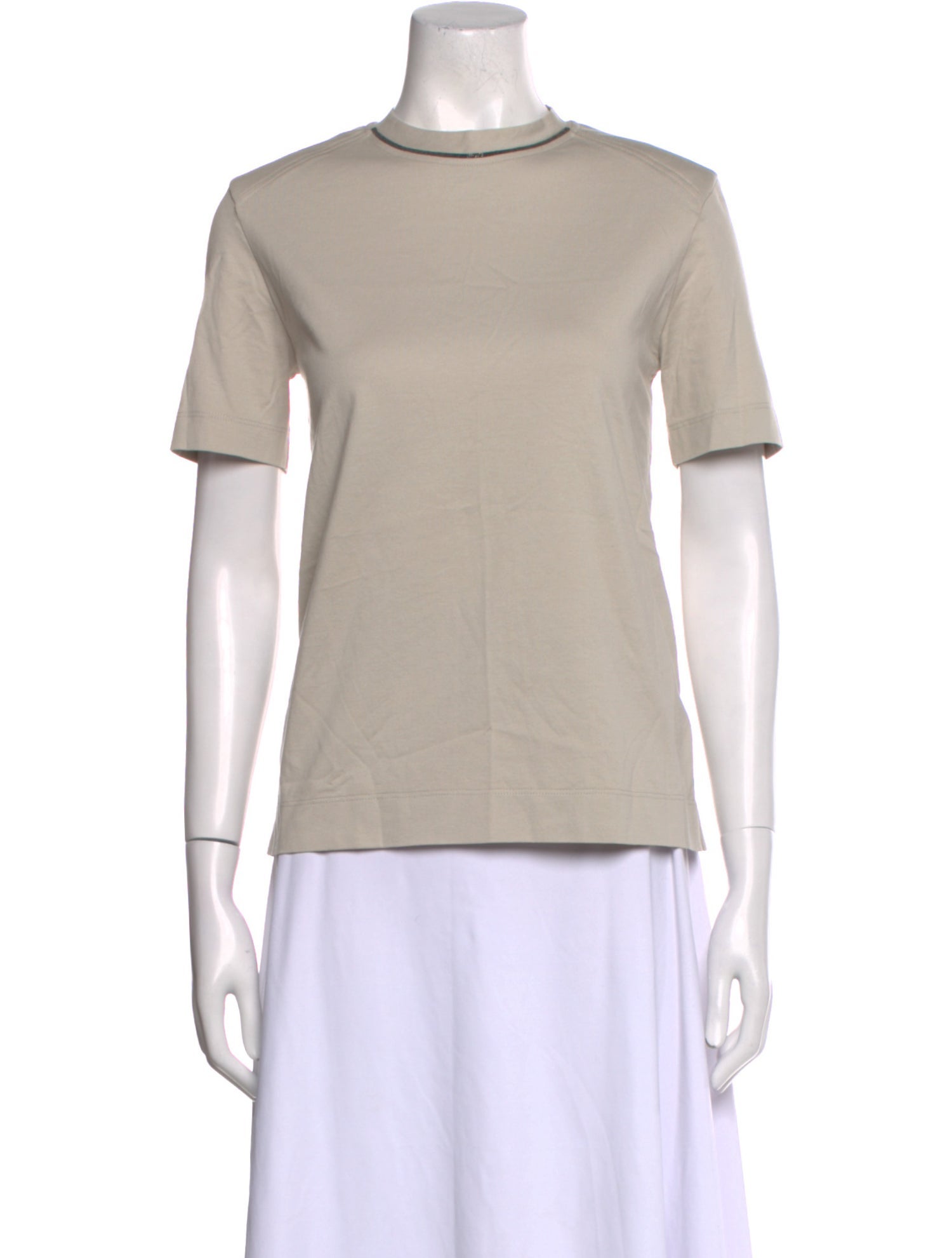 Brunello Cucinelli Mock Neck Short Sleeve T-Shirt