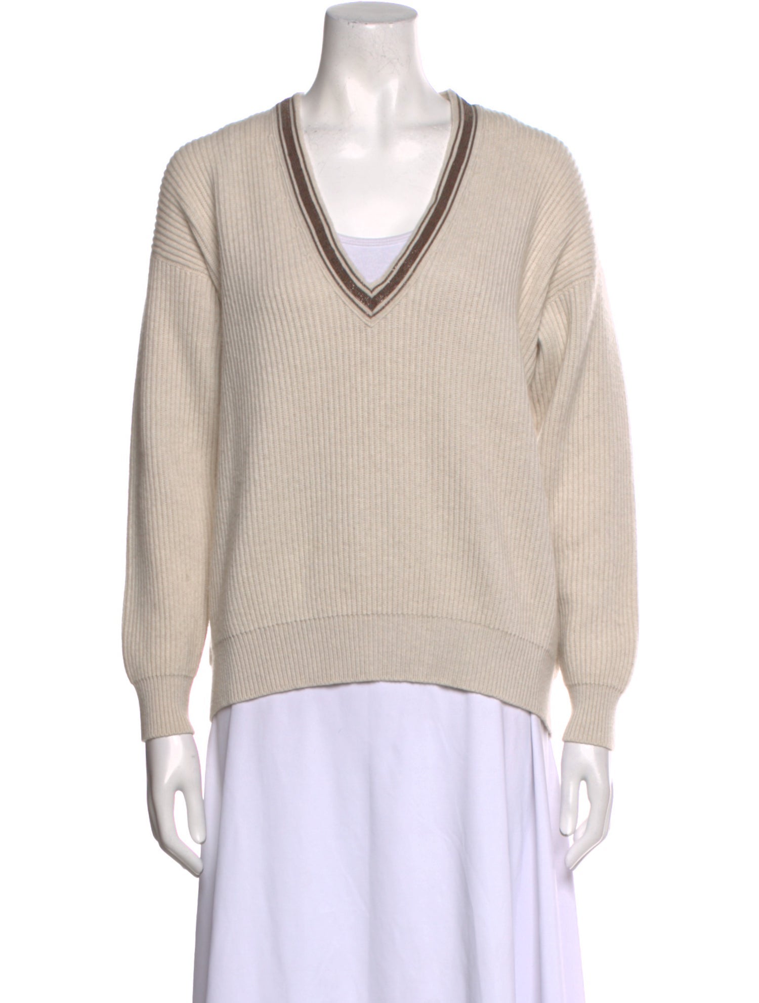 Brunello Cucinelli Cashmere V-Neck Sweater