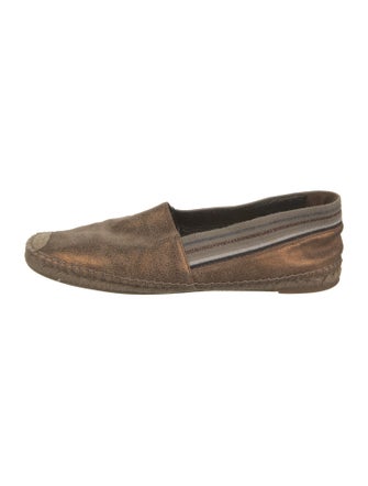 Brunello Cucinelli Leather Printed Espadrilles