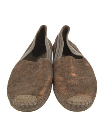 Brunello Cucinelli Leather Printed Espadrilles
