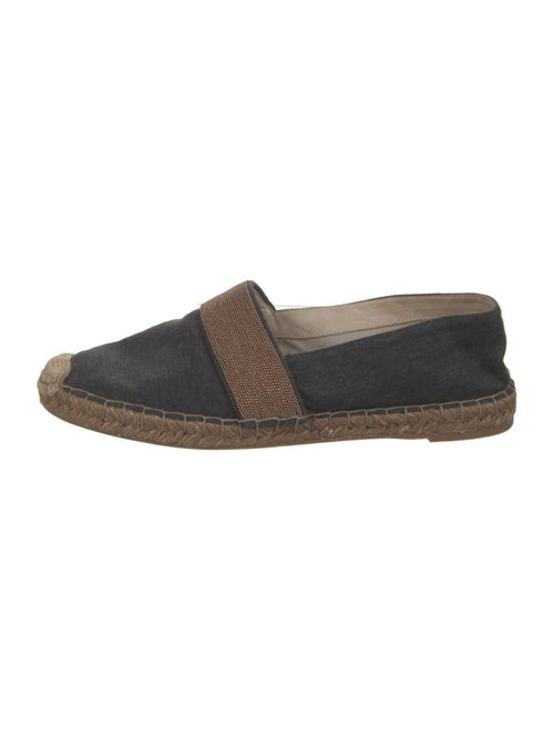 Brunello Cucinelli Colorblock Pattern Beaded Accents Espadrilles