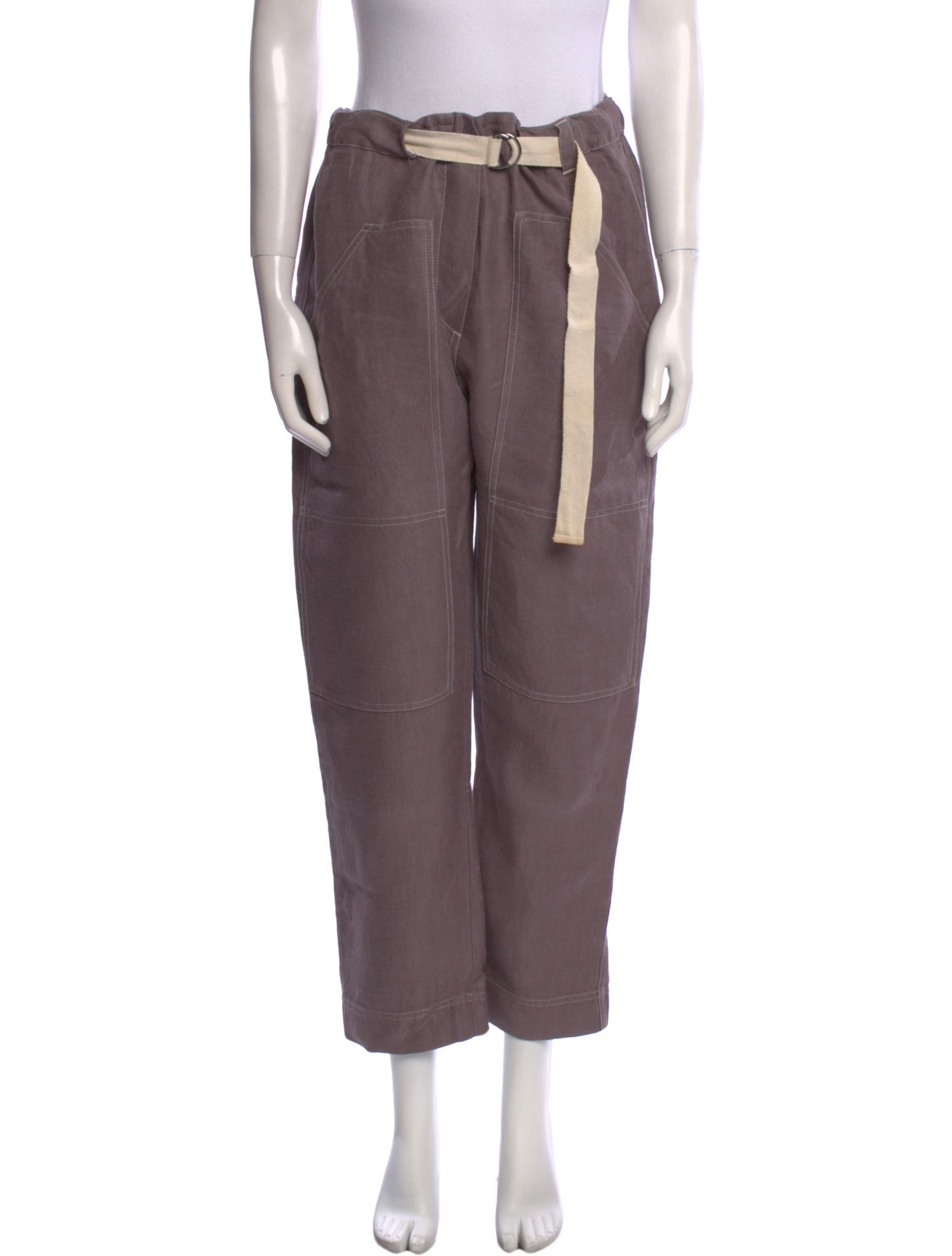 Brunello Cucinelli Linen Straight Leg Pants